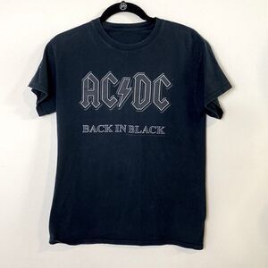 AC DC Back in Black Boy’s Short Sleeve Black Tee Shirt
